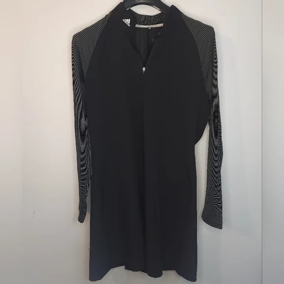 Adidas• Women's Long Sleeve UPF 50 black/ grey Dress. Sz L - Picture 4 of 12